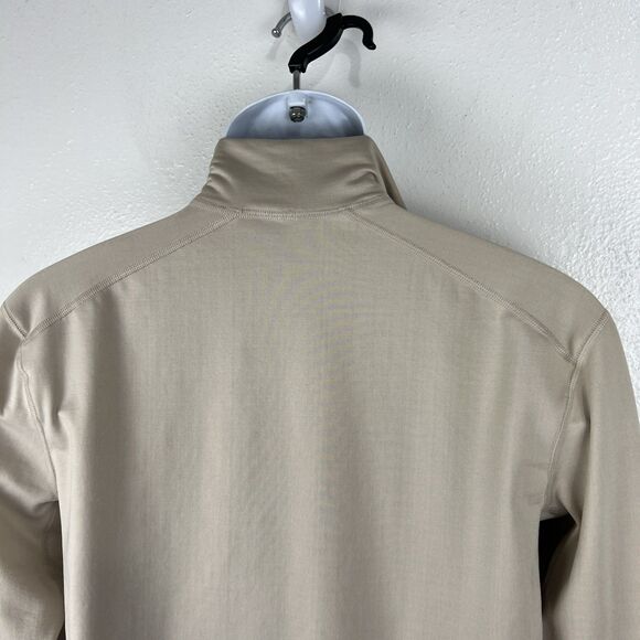 XGO Pullover Men Medium Beige Sweater 3/4 Zip UPF 50 Long Sleeve Fleece Lined - Picture 9 of 12